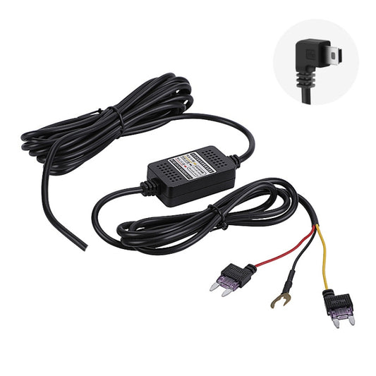 H516 Recording Step-down Line Shrinkage Video Car Charger Line Parking Monitoring Three-Core Power Cord, Model: With Fuse(Mini Right Elbow) - Cables & Connectors by buy2fix | Online Shopping UK | buy2fix