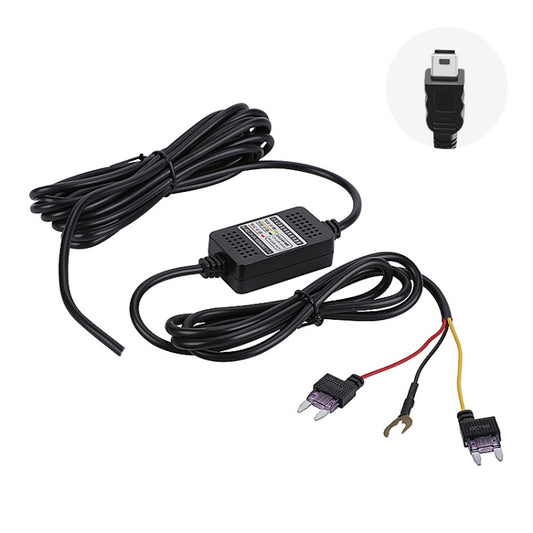 H516 Recording Step-down Line Shrinkage Video Car Charger Line Parking Monitoring Three-Core Power Cord, Model: With Fuse(Mini Straight) - Cables & Connectors by buy2fix | Online Shopping UK | buy2fix