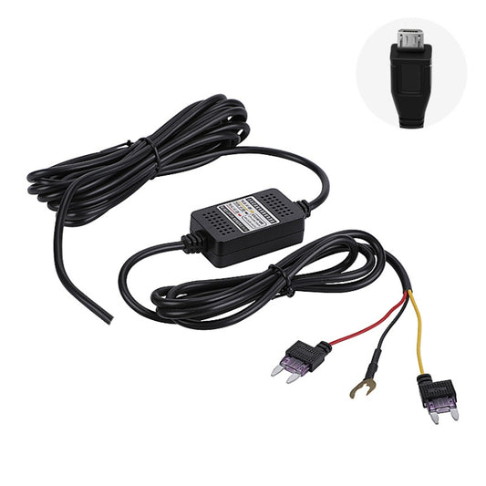 H516 Recording Step-down Line Shrinkage Video Car Charger Line Parking Monitoring Three-Core Power Cord, Model: With Fuse(Micro Straight) - Cables & Connectors by buy2fix | Online Shopping UK | buy2fix