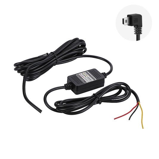 H516 Recording Step-down Line Shrinkage Video Car Charger Line Parking Monitoring Three-Core Power Cord, Model: Without Fuse(Mini Left Elbow) - Cables & Connectors by buy2fix | Online Shopping UK | buy2fix