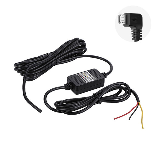 H516 Recording Step-down Line Shrinkage Video Car Charger Line Parking Monitoring Three-Core Power Cord, Model: Without Fuse(Micro Left Elbow) - Cables & Connectors by buy2fix | Online Shopping UK | buy2fix