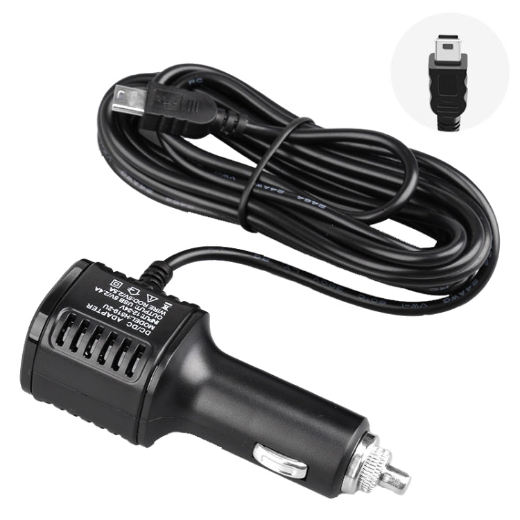 H519 Car Charger Driving Recorder Power Cord Dual USB With Display Charging Line, Specification: Mini Straight - Cigar Socket by buy2fix | Online Shopping UK | buy2fix