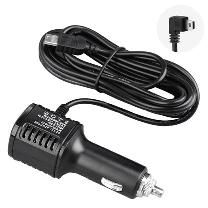 H519 Car Charger Driving Recorder Power Cord Dual USB With Display Charging Line, Specification: Mini Right Elbow - Cigar Socket by buy2fix | Online Shopping UK | buy2fix