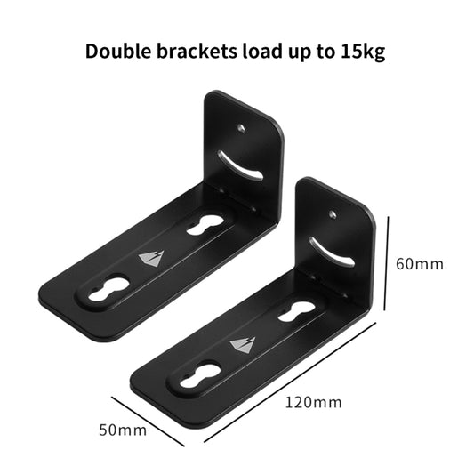 Universal Wall Bracket Non-Slip Storage Bracket for Long Strip Speaker(Black) - Speaker Bracket by buy2fix | Online Shopping UK | buy2fix