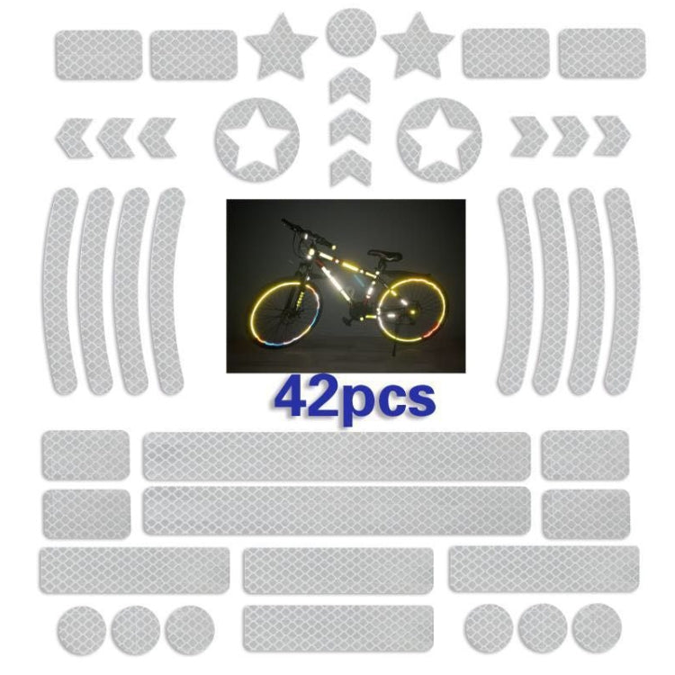 Bicycle Honeycomb Reflective Sticker Night Reflective Logo Grid Stripe Warning Strip(White) by buy2fix
