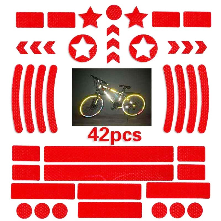 Bicycle Honeycomb Reflective Sticker Night Reflective Logo Grid Stripe Warning Strip(Red) by buy2fix