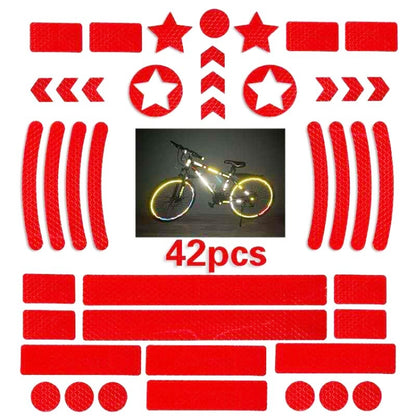 Bicycle Honeycomb Reflective Sticker Night Reflective Logo Grid Stripe Warning Strip(Red) by buy2fix