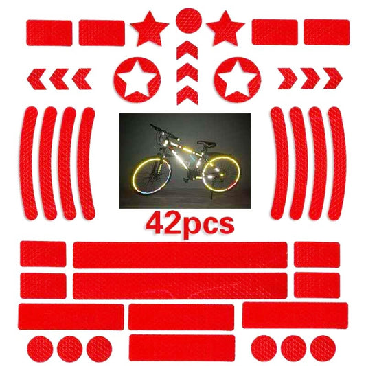 Bicycle Honeycomb Reflective Sticker Night Reflective Logo Grid Stripe Warning Strip(Red) by buy2fix