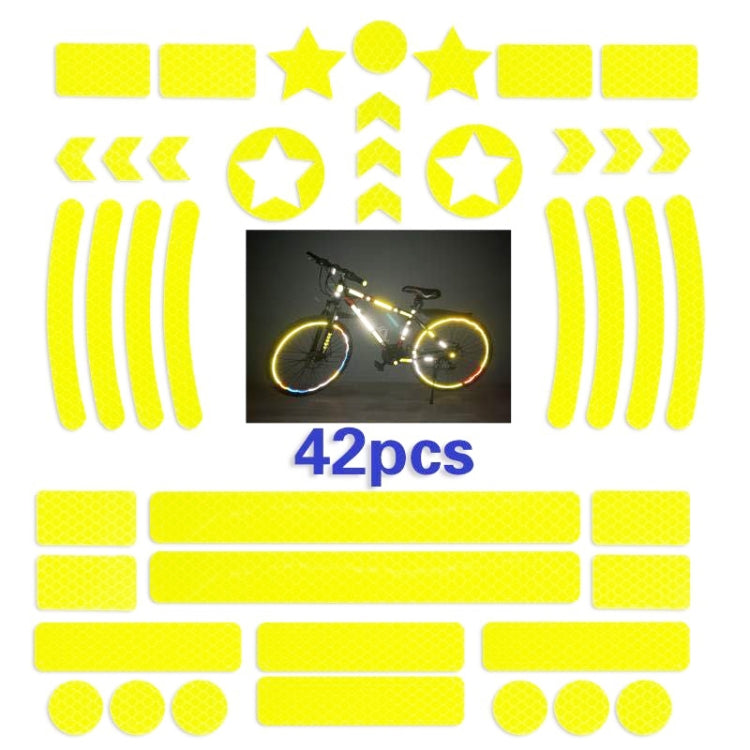 Bicycle Honeycomb Reflective Sticker Night Reflective Logo Grid Stripe Warning Strip(Fluorescent Yellow) by buy2fix