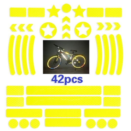 Bicycle Honeycomb Reflective Sticker Night Reflective Logo Grid Stripe Warning Strip(Fluorescent Yellow) by buy2fix