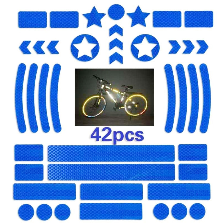 Bicycle Honeycomb Reflective Sticker Night Reflective Logo Grid Stripe Warning Strip(Blue) by buy2fix