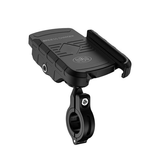 M9 Motorcycle Wireless Charging Mobile Phone Bracket 15W Fast Charging Mobile Phone Navigation Bracket(Black) - Holder by buy2fix | Online Shopping UK | buy2fix