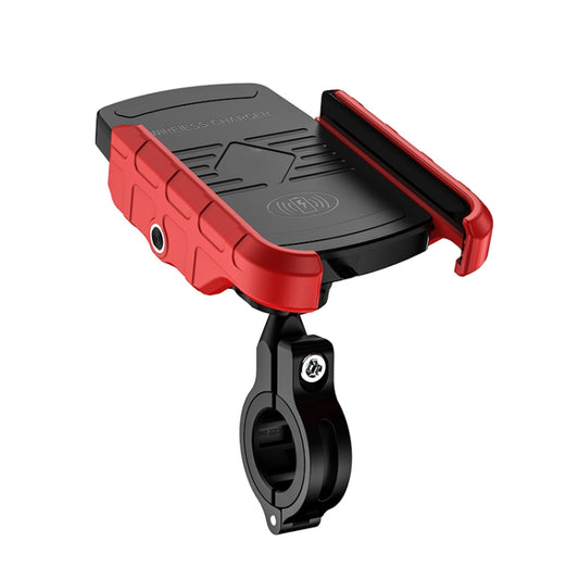 M9 Motorcycle Wireless Charging Mobile Phone Bracket 15W Fast Charging Mobile Phone Navigation Bracket(Red) - Holder by buy2fix | Online Shopping UK | buy2fix