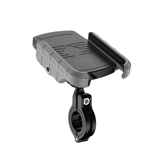M9 Motorcycle Wireless Charging Mobile Phone Bracket 15W Fast Charging Mobile Phone Navigation Bracket(Gray) - Holder by buy2fix | Online Shopping UK | buy2fix