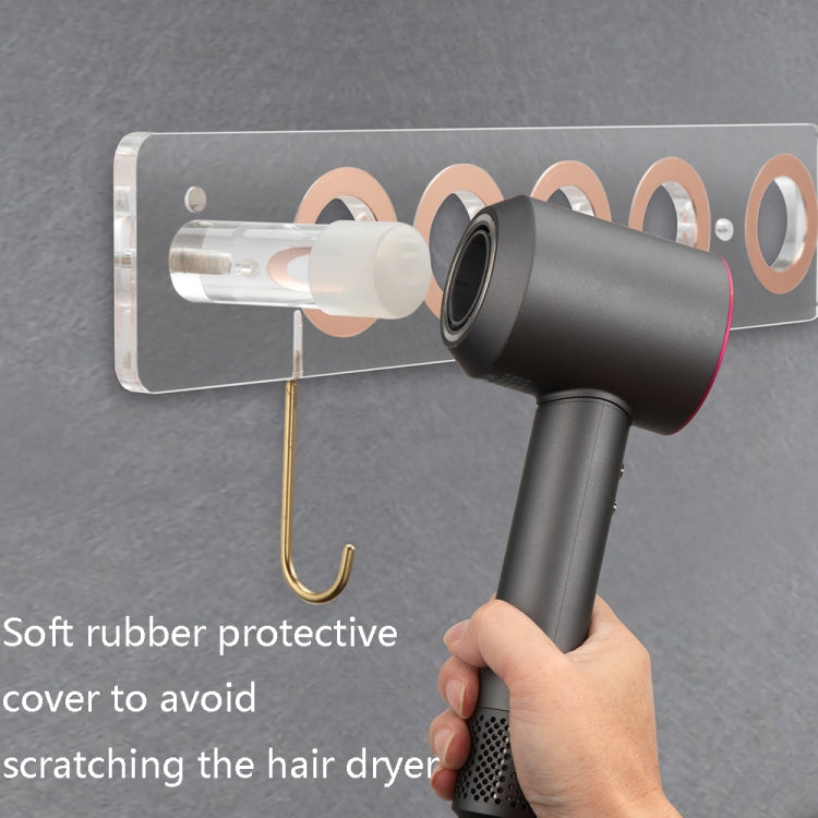 JD01 Punch-Free Hange Acrylic Hair Dryer Storage Bracket For Dyson Hair Dryer(Black) - Hair Dryers & Accessories by buy2fix | Online Shopping UK | buy2fix