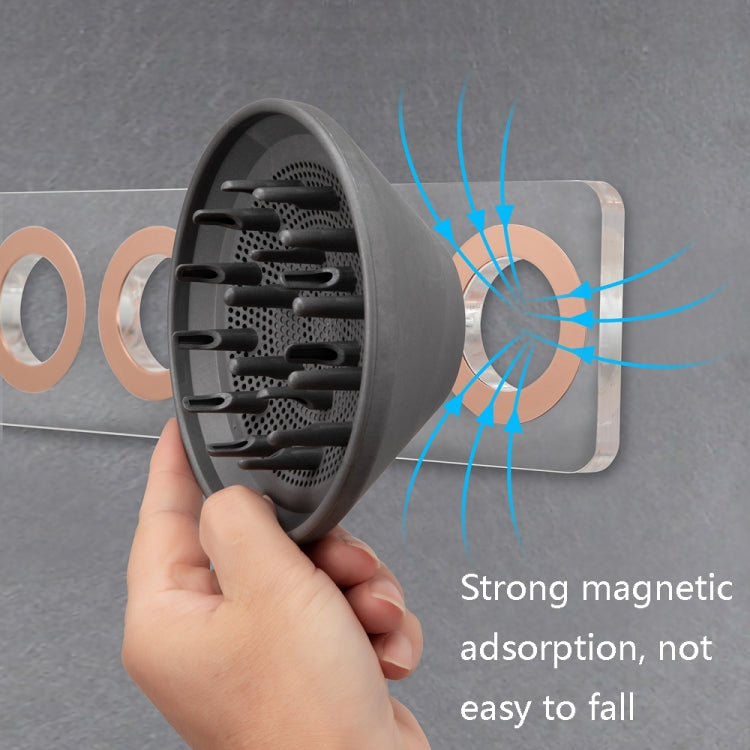 JD01 Punch-Free Hange Acrylic Hair Dryer Storage Bracket For Dyson Hair Dryer(Black) - Hair Dryers & Accessories by buy2fix | Online Shopping UK | buy2fix