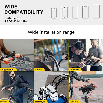 H18 Bicycle Mobile Phone Bracket Motorcycle Single-Handed Operation Mobile Phone Navigation Frame by buy2fix