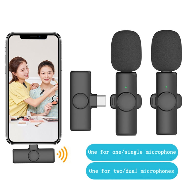 Type-C 1 To 1 Lavalier Wireless Microphone Mobile Phone Live Video Shooting Small Microphone - Microphone by buy2fix | Online Shopping UK | buy2fix