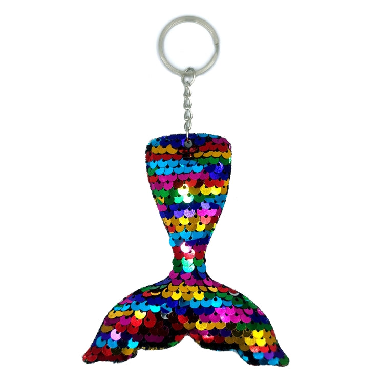 10 PCS Reflective Mermaid Keychain Sequins Mermaid Tail Accessories Car Luggage Pendant(Colorful 33) by buy2fix