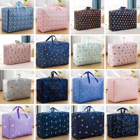 Oxford Cloth Quilt Moisture-Proof & Waterproof Storage Bag Zipper Portable Moving Luggage Bag, Specification: 60x50x25cm(Tibetan Rocket) - Storage Bags by buy2fix | Online Shopping UK | buy2fix