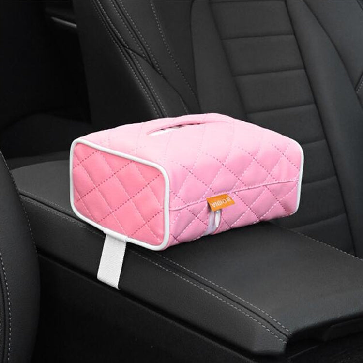 2 PCS GM-020 Car Sun Visor Chair Back Mount Car Paper Towel Box(Pink) by buy2fix