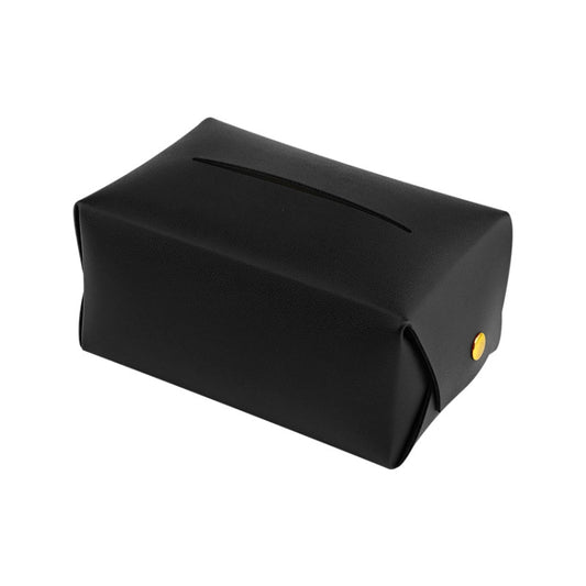 2 PCS Car Leather Tissue Box Home Paper Towel Storage Box(Black) by buy2fix