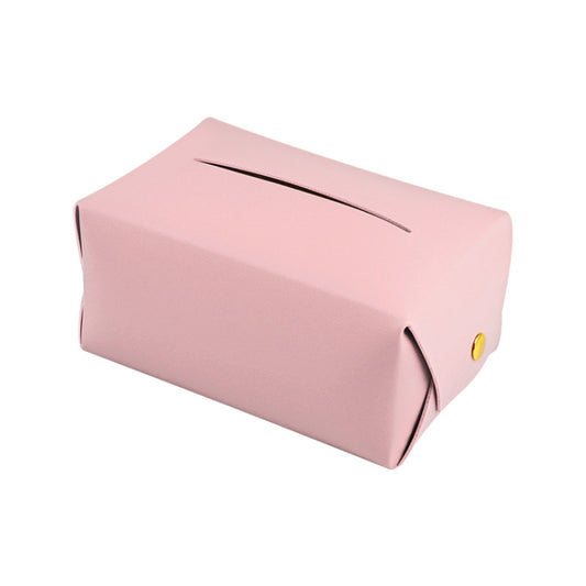 2 PCS Car Leather Tissue Box Home Paper Towel Storage Box(Pink) by buy2fix