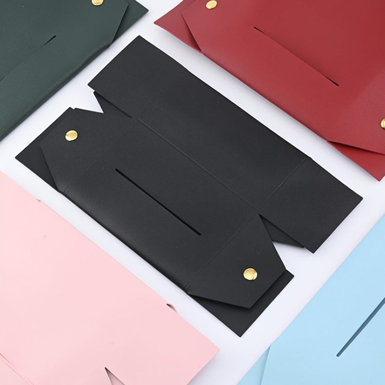 2 PCS Car Leather Tissue Box Home Paper Towel Storage Box(Pink) by buy2fix