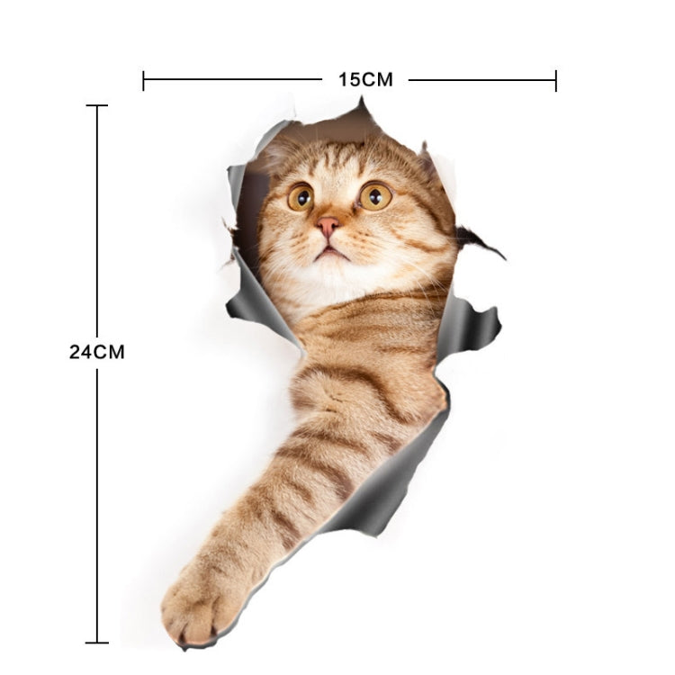 Style 1 Small 3D Stereo Cat Car Sticker Car Body Scratches And Occlusion Stickers by buy2fix
