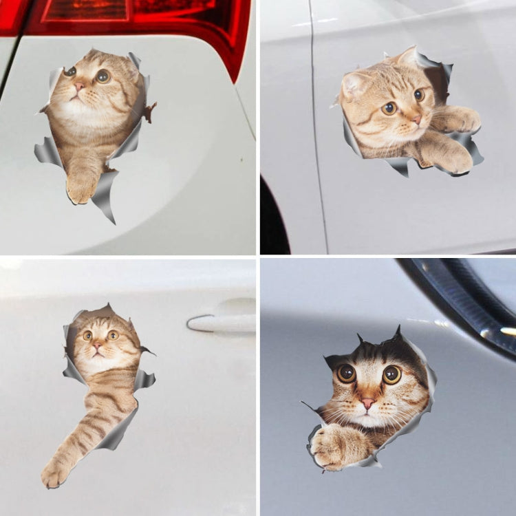 Style 1 Small 3D Stereo Cat Car Sticker Car Body Scratches And Occlusion Stickers by buy2fix
