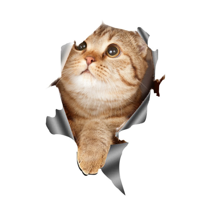 Style 2 Small 3D Stereo Cat Car Sticker Car Body Scratches And Occlusion Stickers by buy2fix