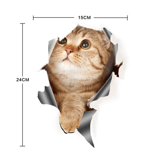 Style 2 Small 3D Stereo Cat Car Sticker Car Body Scratches And Occlusion Stickers by buy2fix