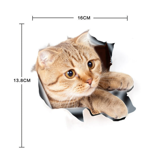Style 3 Small 3D Stereo Cat Car Sticker Car Body Scratches And Occlusion Stickers by buy2fix