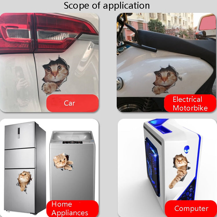 Style 1 Large 3D Stereo Cat Car Sticker Car Body Scratches And Occlusion Stickers by buy2fix