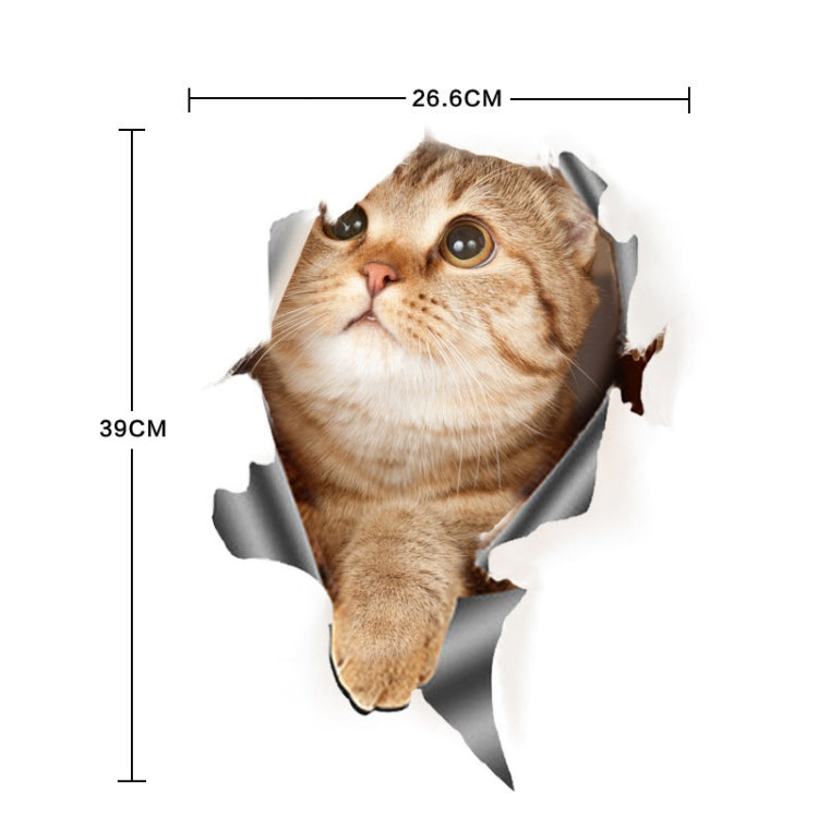 Style 2 Large 3D Stereo Cat Car Sticker Car Body Scratches And Occlusion Stickers by buy2fix
