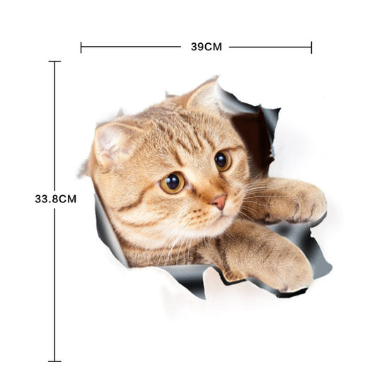 Style 3 Large 3D Stereo Cat Car Sticker Car Body Scratches And Occlusion Stickers by buy2fix