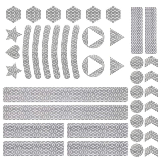 Motorcycle Bicycle broach Reflective Sticker Children Balance Scooter Luminous Sticker(Triangular White) by buy2fix