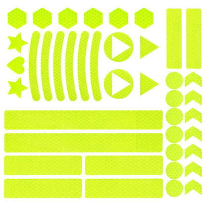 Motorcycle Bicycle broach Reflective Sticker Children Balance Scooter Luminous Sticker(Triangular Fluorescent Yellow) by buy2fix