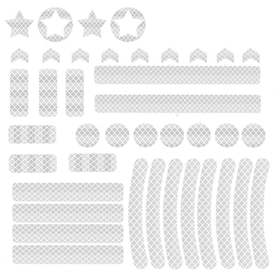 Motorcycle Bicycle broach Reflective Sticker Children Balance Scooter Luminous Sticker(Five-angle Star White) by buy2fix