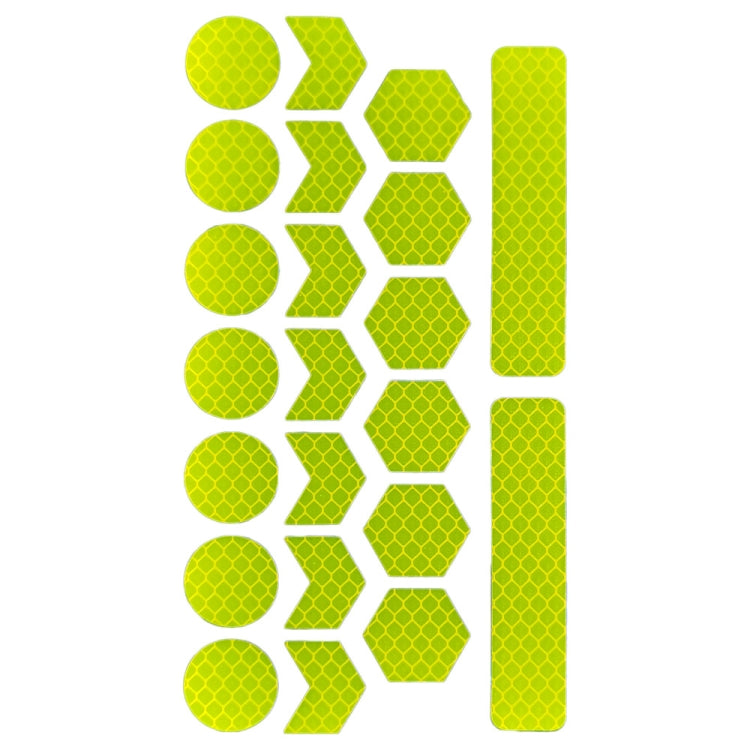 Motorcycle Bicycle broach Reflective Sticker Children Balance Scooter Luminous Sticker(Triangular Fluorescent Yellow) by buy2fix