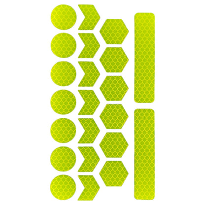 Motorcycle Bicycle broach Reflective Sticker Children Balance Scooter Luminous Sticker(Triangular Fluorescent Yellow) by buy2fix