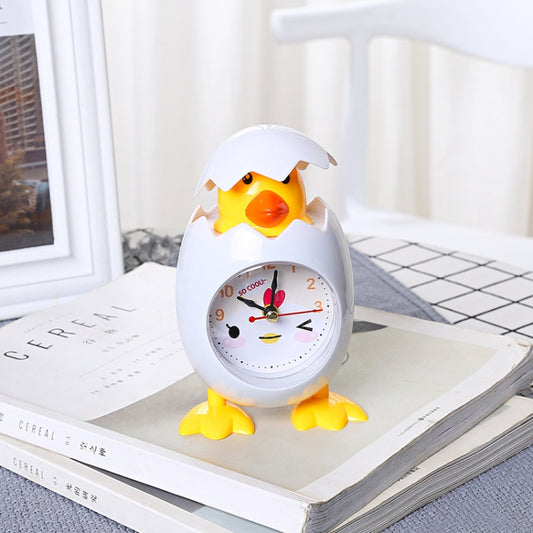 RP001 Cartoon Chicken Eggshell Chicks Alarm Clock Student Gift Children Bedroom Ornaments(White) - Alarm Clocks by buy2fix | Online Shopping UK | buy2fix