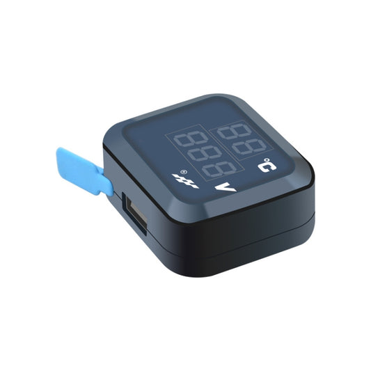 12-24V Motorcycle Modified Electronic Meter Voltage Temperature Table With USB Car Charger(Blue Red) by buy2fix