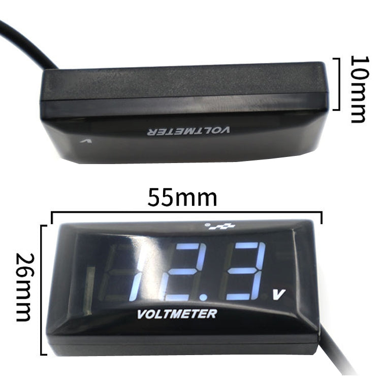 12-150V Motorcycle LCD Display Voltage(White Light) - Electrical Instruments by buy2fix | Online Shopping UK | buy2fix