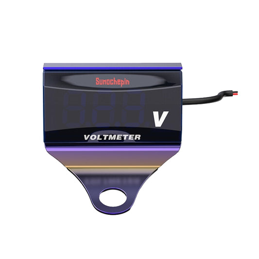 SUMOCHEPIN SMCP101 8-150V Motorcycle Modified Voltmeter LED Digital Display Electric Pressure Meter, Colour: Colorful Bracket+Red Voltmeter - Electrical Instruments by buy2fix | Online Shopping UK | buy2fix