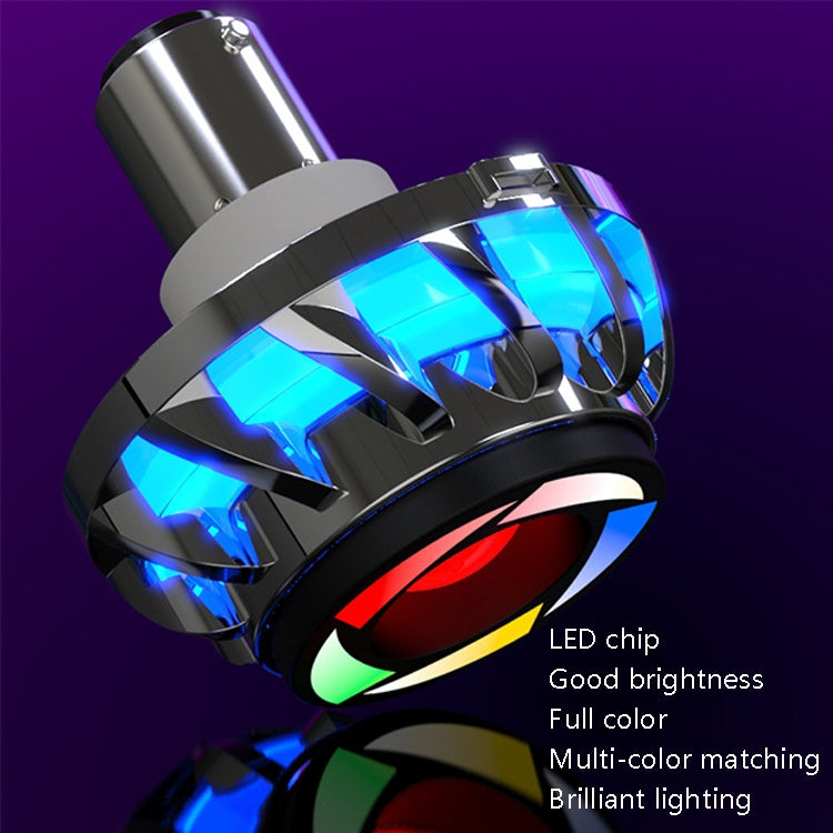 SMCP-7770 Angel Eye LED Motorcycle Light Electric Car Light Accessories Universal Taillights(Blue) - Signal Lights by buy2fix | Online Shopping UK | buy2fix