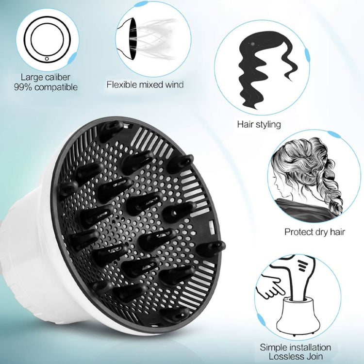 G8 Universal Hair Diffuser Adaptable For Blow Dryers with Rotatable Design Curly Hair Large Wind Hood(White) - Hair Dryers & Accessories by buy2fix | Online Shopping UK | buy2fix
