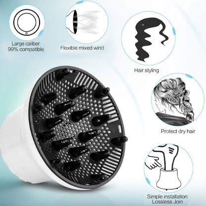 G8 Universal Hair Diffuser Adaptable For Blow Dryers with Rotatable Design Curly Hair Large Wind Hood(White) - Hair Dryers & Accessories by buy2fix | Online Shopping UK | buy2fix