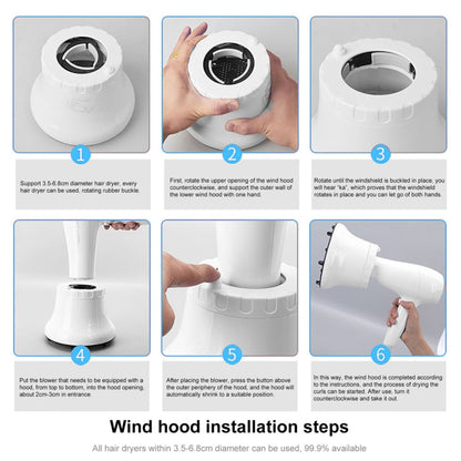 G8 Universal Hair Diffuser Adaptable For Blow Dryers with Rotatable Design Curly Hair Large Wind Hood(White) - Hair Dryers & Accessories by buy2fix | Online Shopping UK | buy2fix
