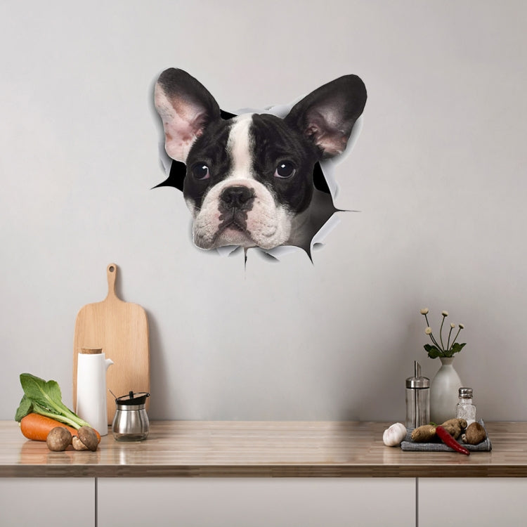 Personality Puppy 3D Car Stickers Waterproof Car Body Block Scratches Simulation Stickers(Big Ear Dog) by buy2fix